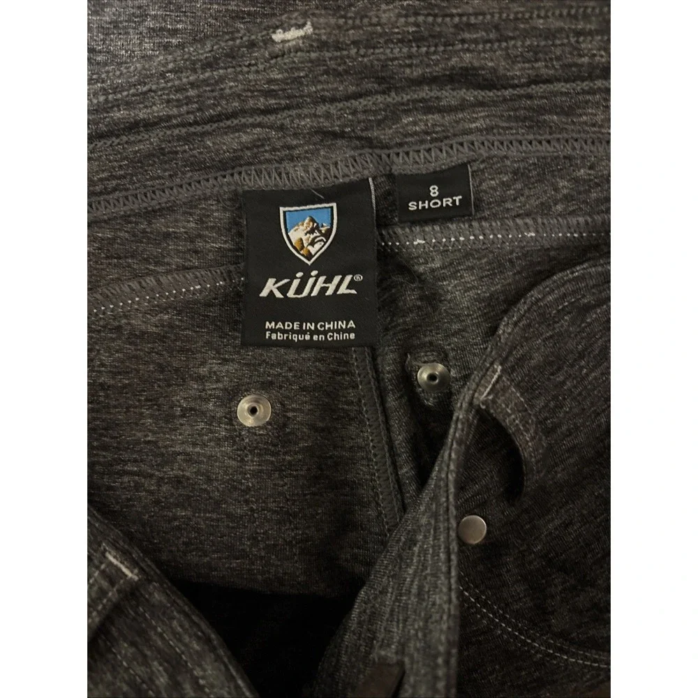 Kuhl Mova Grey Skinny  Leggings Gray Space Dye 5 Pockets Women's Size 8 Short